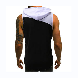 Sudadera con capucha sin mangas para hombre profesional superventas nuevo modelo ropa de gimnasio logotipo bordado de alta calidad personalizable - Product Image 5