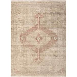 Alfombras de Lana Viscaya Color Marfil, Tejidas a Mano, AKWL-1743, para Entrada, Sala de Estar, Pasillo, Rectangulares, con Diseño de Medallón Abstracto - Product Image 1