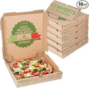 Cajas de Pizza Desechables de Cartón Corrugado Kraft para Entrega de Comida a Domicilio, Comida para Llevar y Embalaje de Regalos - Product Image 2