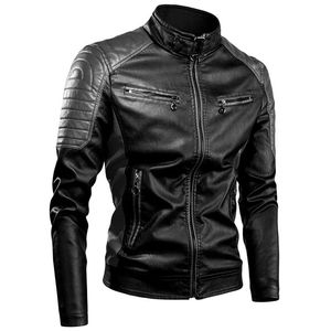 Veste en cuir pour homme de style motard, veste d'hiver, veste décontractée à revers, manteaux chauds pour tous les jours, utilisation en saison hivernale, veste en cuir pour homme - Product Image 2