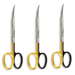 Tijeras Quirúrgicas de Acero Inoxidable con Mangos Negros y Dorados para Cirugía General, Instrumento Manual con Certificación CE - Product Image 4