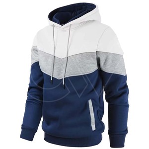 Fabricant de pulls à capuche pour hommes vêtements de sport avec patchwork couleur laine sweats à capuche décontractés à manches longues sweats pour hommes - Product Image 2