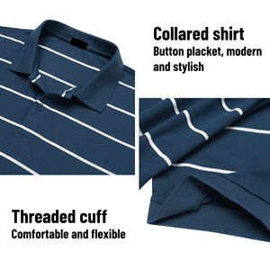 La mejor calidad de impresión por sublimación, camisa de manga corta transpirable, camisas polo cómodas de algodón y poliéster para hombres - Product Image 3