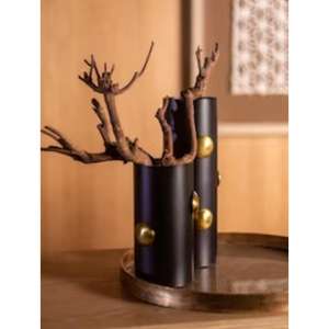 Vase en métal minimaliste moderne pour une décoration intérieure chic et un style floral décoratif avec une finition contemporaine élégante - Product Image 4