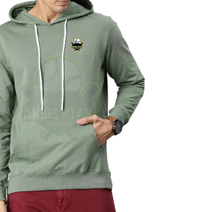 Sweat-shirt à capuche en molleton chaud décontracté surdimensionné avec logo personnalisé et franges pour hommes, streetwear d'hiver, vente en gros - Product Image 4