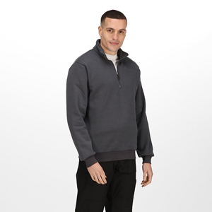 เสื้อฮู้ดดี้ผู้ชายทรงปกติ ผ้าฟลีซเนื้อนุ่ม คุณภาพสูง ปักลายตามสั่ง มีซิป ¼ ตัว พร้อมกระเป๋า ขายส่ง - Product Image 4