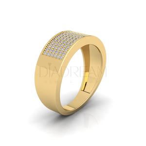 Bague de fiançailles pour homme en argent sterling 925 avec diamant rond brillant de haute qualité, sertie pavé, style HipHop – Le cadeau idéal - Product Image 6