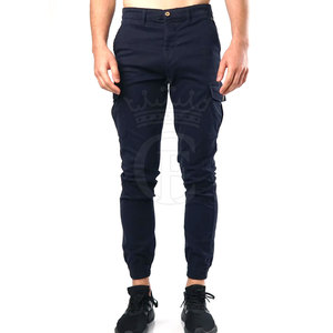 100% coton confortable pantalon cargo pour hommes pour l'entraînement en plein air tenue décontractée avec motif droit léger foncé lavage taille moyenne - Product Image 3