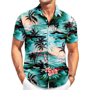 Nouveauté Chemise hawaïenne pour homme d'été à boutons Impression personnalisée Sublimation Respirante Séchage rapide Écologique Chemises de vacances à la plage - Product Image 3