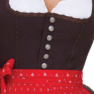 Diseño personalizado estilo tradicional mujer Trachten Oktoberfest bávaro Dirndl patrón sólido peso ligero impresión Digital - Product Image 4