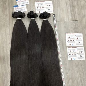 Extensions de cheveux humains vietnamiens bruts, texture naturelle droite et naturellement ondulée, double trame machine, haute qualité - Product Image 4