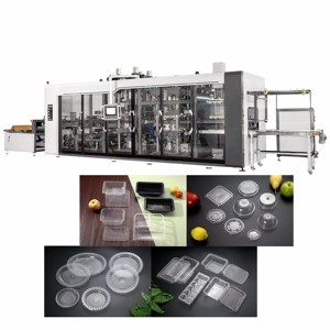 Machine de fabrication de boîtes à fruits multi-stations pour barquettes en PET et machine de thermoformage automatique pour la fabrication de barquettes en PET - Product Image 1
