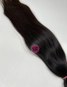 Extensions de cheveux bruts indiens à texture naturelle vierge droite de qualité 12A, cuticules alignées à partir d'un seul modèle d'application de ruban de donneur - Product Image 4
