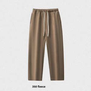 กางเกงขายาวลำลองผู้ชาย Agami ผ้าสเวตแพนท์เนื้อหนา 350 กรัม ทรงหลวม ขากว้าง มีเชือกผูกเอว กางเกงลำลองผู้ชายแบบซักแล้ว รับผลิตแบบ OEM - Product Image 1