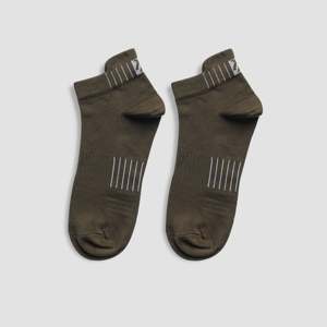 Chaussettes courtes sportives ShieldFlex (Olive) – Montantes, respirantes, confortables, logo personnalisable, antibactériennes, sans impression, pour l'automne - Product Image 2