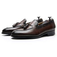 Chaussures italiennes à pompons pour hommes, en cuir véritable, mocassins élégants, chaussures de mode OEM ODM pour hommes, pour le bureau, vêtements de luxe