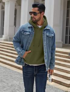 Sweat à capuche polaire personnalisé de haute qualité hommes pull Streetwear surdimensionné grande taille à capuche survêtement tenue sweat épais - Product Image 6