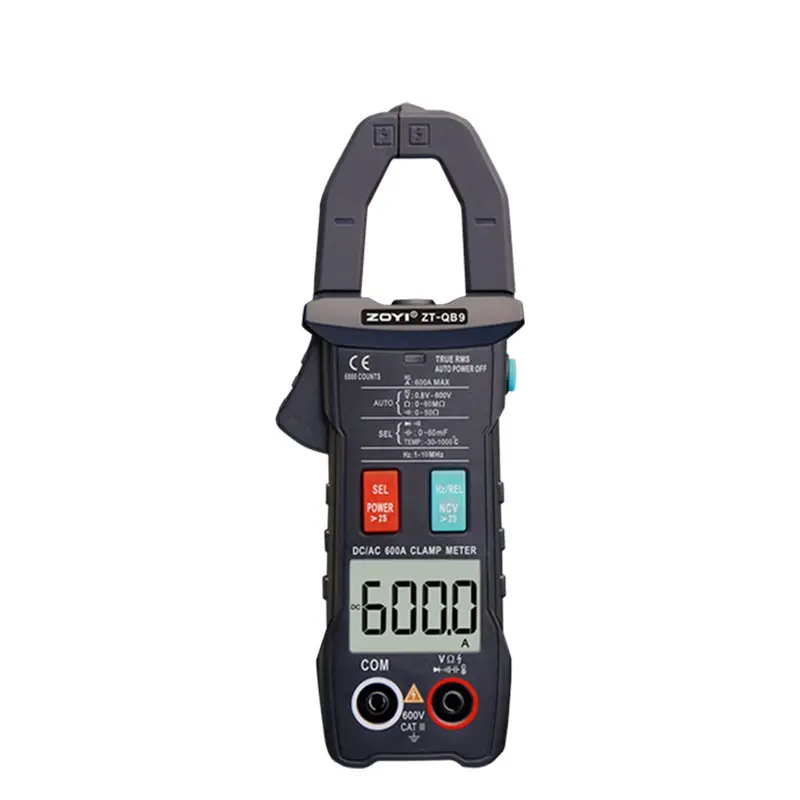 Digital Clamp Meter 600A AC/DC Current Smart Plier ammeter 6000 Counts Auto Range Multimeter Voltage Hz Ohm NCV TRMS Tester