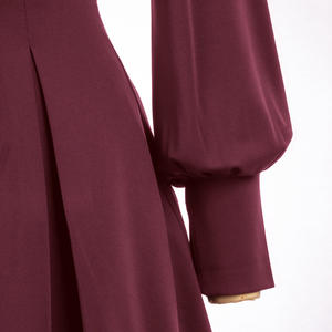 <span class=keywords><strong>Belle</strong></span> <span class=keywords><strong>Poque</strong></span> Mujer Vintage Vestido de cintura definida Manga larga Cuello cuadrado Vestido plisado A-Line - Product Image 5