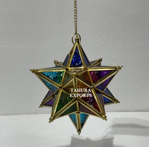 2025แขวนแก้วเดือนรอมฎอนด้วยการตกแต่งที่เสร็จสิ้นและเฉดสีธรรมชาติที่นำเสนอบรรยากาศสบายๆสำหรับการตกแต่งเดือนรอมฎอนที่มีความหมาย - Product Image 1