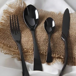 Cubiertos negros con acabado de espejo de lujo para uso diario y ocasiones especiales para mesa de comedor y servicio de fiestas en la India - Product Image 3
