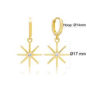 Boucles d'oreilles pendantes en forme d'étoile bâton à la mode bijoux en gros faits à la main turcs bijoux en argent Sterling 925 - Product Image 4