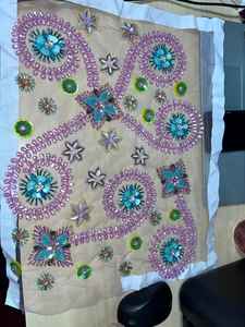 ชุดมินิเดรสออร์แกนซ่าปักมือสุดหรู แขนยาว ทรงเอไลน์  เอวสูง  รักษ์โลก เหมาะสำหรับงานปาร์ตี้ - Product Image 6