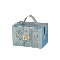 Boîte de papier cadeau de bonbons de mariage en gros pour demoiselles d'honneur décoration cuir gaufré fleur PVC cuir tissu pour sac à main
