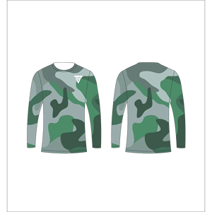 เสื้อยืดแขนยาวลายพรางสีเขียวเหลืองสำหรับผู้ชาย ลายพิมพ์หลากสีแบบนามธรรม คอกลม Trackstar OEM แบรนด์ส่วนตัว TSI-G05-P0837 - Product Image 3