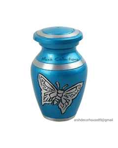 Urnas de recuerdo de cremación de metal personalizadas al por mayor urna funeraria de alta calidad con caja de terciopelo - Product Image 6