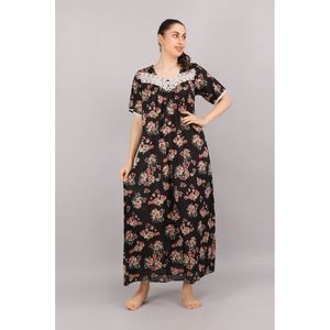 ชุดนอนผ้าฝ้ายสำหรับผู้หญิงชุดนอนแขนสั้นมีสไตล์และชุดกลางคืนแสนสบายเซ็กซี่ - Product Image 2