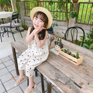 CONTIKIDS SST091 Mono informal de verano para niños y niñas DotStringJUMPSUIT con patrón de puntos - Product Image 2