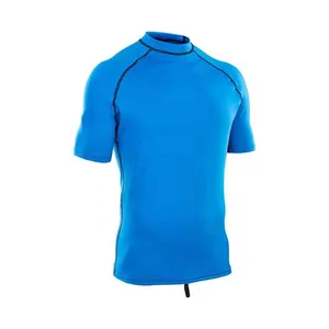 Profesyonel kısa kollu gömlek erkekler döküntü Guard UPF 50 + Rashguard koşu yürüyüş t-shirt üst