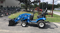 Trattore Agricolo Compatto LS MT122 2024 con Pompa, Motore, Cambio, Cuscinetti, Caricatore Frontale e Retroescavatore - Spedizione Rapida