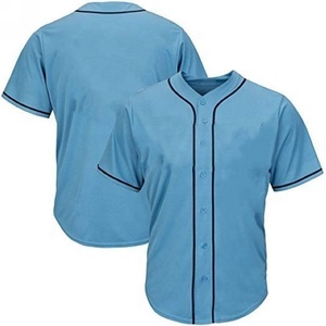Maillot de baseball pour homme à manches courtes, boutonné, gris uni, en polyester, coupe classique, pour toutes les saisons - Product Image 2
