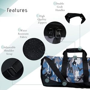 Bolsa de lona ligera para gimnasio de 18 pulgadas, bolsa de viaje impermeable para deportes y Yoga de 30L con compartimento para zapatos separado - Product Image 6