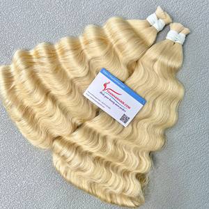 Meilleure vente Thanh 100% vierges vietnamiennes Remy Extensions de cheveux humains Blonde droite en vrac 14-16 pouces 100g Ready Ship HD - Product Image 3