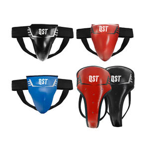Professional Adult PU Leather Boxing <b>MMA</b> Sports <b>Groin</b> <b>Guard</b> Training Equipment Fight Training Design QST International BGG-0001 - Product Image 1