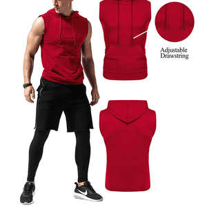 Sudadera sin Mangas para Entrenamiento, 100% Algodón, Sudadera Deportiva Transpirable para Fitness y Culturismo - Product Image 4