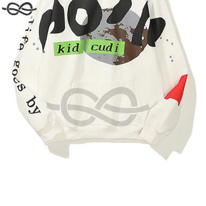 Prix usine vente en gros bouffée impression Streetwear pantalon à capuche survêtement hommes Designer Hoodies 100% coton sweat à capuche - Product Image 3