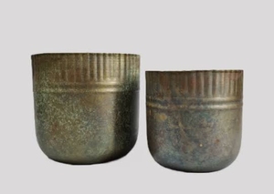 Macetas de metal para interior y exterior modernas macetas de acero galvanizado para decoración de jardín y hogar - Product Image 5