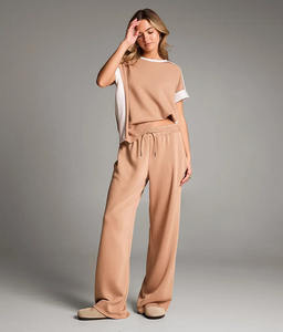 Pantalones de chándal OEM 2026 de algodón pesado con lavado ácido y efecto desgastado por el sol, estilo jogger, de pierna ancha recta y corte acampanado holgado - Product Image 6