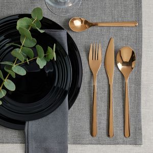 Service de couverts en métal en acier inoxydable avec finition mate élégante conçu pour les repas minimalistes de style de vie moderne - Product Image 5