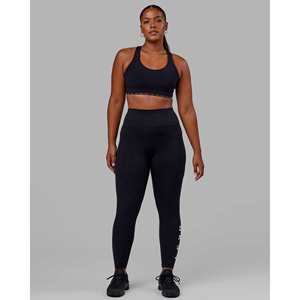 High-Waisted Seamless <b>Leggings</b> with <b>Pockets</b>-Black-White XXS-XXL ODM Custom Workout Pants - Product Image 5