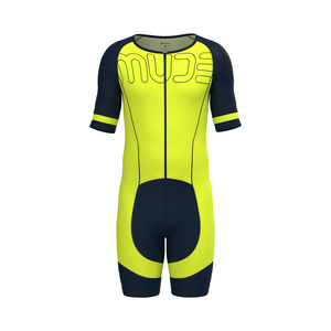 Traje de Ciclismo para Hombre GIRO-1 Amarillo - Conjunto de Jersey de Manga Corta y Pantalones Cortos Transpirables para Verano, Ropa Personalizada para Equipos - Product Image 4