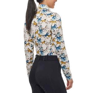 Camisa de equitación de manga larga para mujer, cortavientos, transpirable, elástica en cuatro direcciones, de spandex/poliéster, para competición Jodhpur - Product Image 3