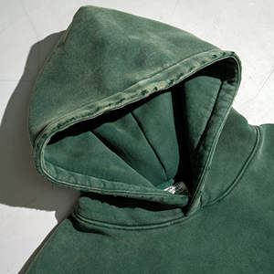 Sweats à capuche surdimensionnés Sweatshirts délavés avec logo personnalisé pour hommes Sweatshirts à capuche vierges poids lourd personnalisables pour hommes - Product Image 1