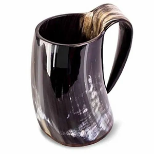 Meilleure qualité écologique buffle corne de boeuf verre à vin Viking bière tasse à la main moderne 200ml 1000ml capacité meilleur prix inde - Product Image 3