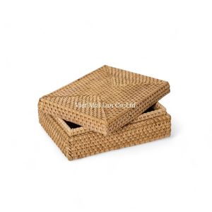 Premium Quality Handmade Bohemian Style Rattan Tissue Box Made in Vietnam for Home Bathroom and <b>Dining</b> <b>Table</b> - Product Image 5