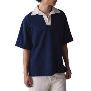 Camisetas Polo de secado rápido para hombre con logotipo personalizado, camisetas lisas de ajuste de poliéster en blanco, logotipo frontal transpirable sólido para golf, venta al por mayor - Product Image 1